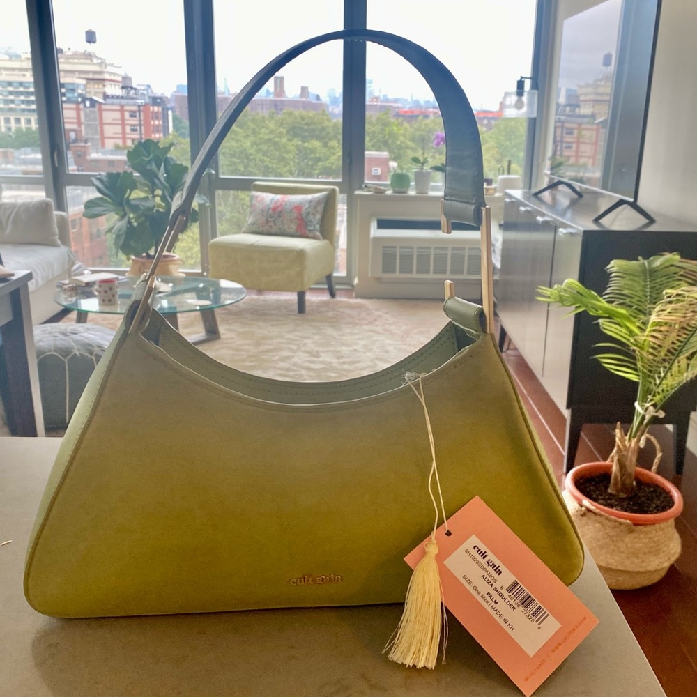 Cult Gaia Olive Green Bag with Gold Accents - Picture 7 of 8